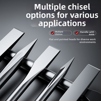 Elektromos fúrókalapács – lapos véső rugóacélból betonhoz, négyszögletes markolattal