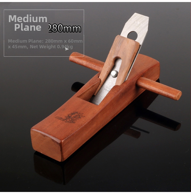 Drevo-planer, plochý planer, čepeľ 65Mn, šírka 44 mm, dĺžky 180/280/350/400 mm, hrúbka 3 mm, hmotnosť 0.65 kg, model 180/280