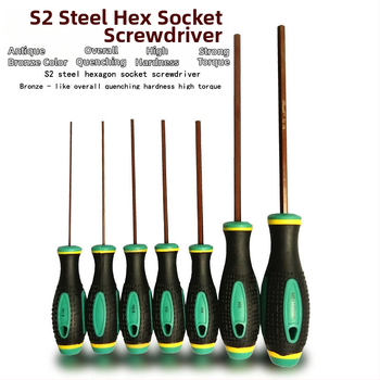 S2 špeciálne tvarovaný skrutkovač z S2 ocele, magnetický a izolovaný, plastová rukoväť