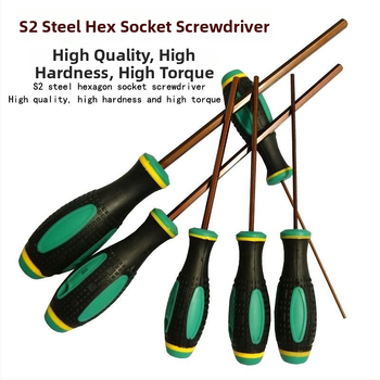 S2 špeciálne tvarovaný skrutkovač z S2 ocele, magnetický a izolovaný, plastová rukoväť