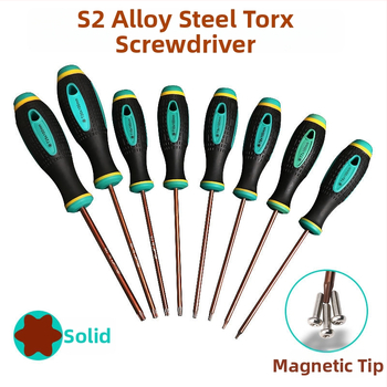 S2 špeciálne tvarovaný skrutkovač z S2 ocele, magnetický a izolovaný, plastová rukoväť