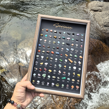 Set de mostre naturale de minerale în stil artă modernă, roci naturale brute, cutie cadou, cadou educațional pentru copii, zile de naștere și petreceri