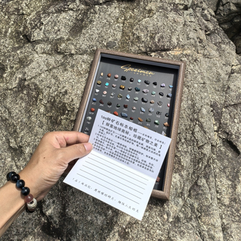 Set de mostre naturale de minerale în stil artă modernă, roci naturale brute, cutie cadou, cadou educațional pentru copii, zile de naștere și petreceri