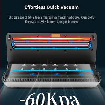 Vakuová baliaca stanica na potraviny, automatická, uchovávanie čerstvosti, baliace tašky s kompresiou, vhodná pre malé domácnosti a komerčné použitie