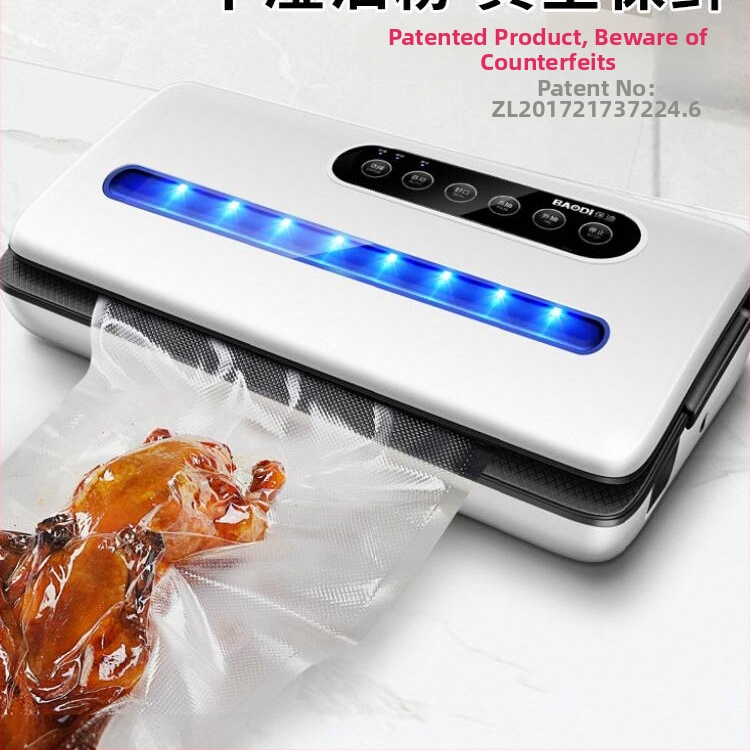 Vakuová baliaca stanica na potraviny, automatická, uchovávanie čerstvosti, baliace tašky s kompresiou, vhodná pre malé domácnosti a komerčné použitie