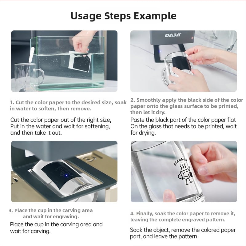 Lézer gravírozó gép kerámia, üveg, kő, kristály és jáde gravírozására, színes papír gravírozással és elektromos jáde gravírozással – Tápellátás: dugaszolható, AC egyfázisú / DC 250V vagy több