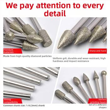 Diamantová brúsna hlava na leštenie nefritu, materiál: emery, elektrická brúska