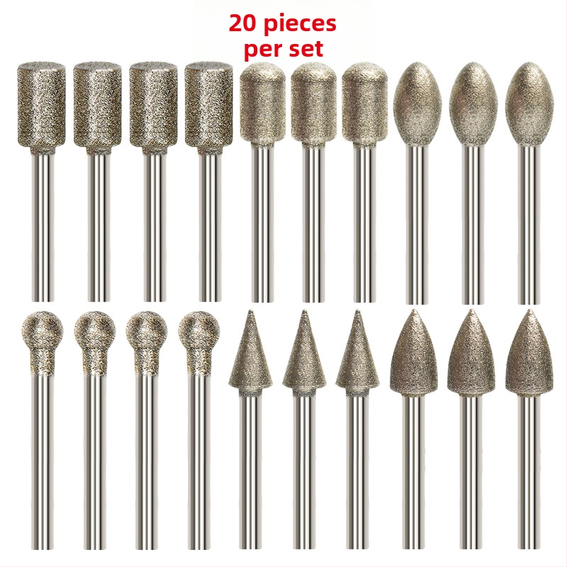 Diamantová brúsna hlava na leštenie nefritu, materiál: emery, elektrická brúska