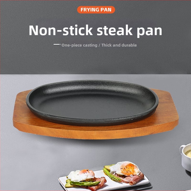 Teppanyaki ploča od lijevanog željeza, kvadratna, 866,5 g, neprijanjajuća