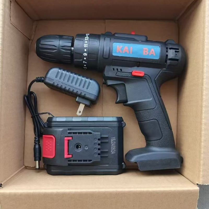 Βιομηχανικού επιπέδου υπερυψηλής ισχύος χειροκίνητο τρυπάνι με μπαταρία λιθίου, δύο ταχύτητες, επαναφορτιζόμενο, κρουστικό τρυπάνι, πολυλειτουργικός ηλεκτρικός κατσαβίδας