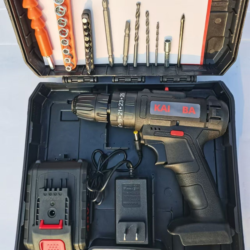 Βιομηχανικού επιπέδου υπερυψηλής ισχύος χειροκίνητο τρυπάνι με μπαταρία λιθίου, δύο ταχύτητες, επαναφορτιζόμενο, κρουστικό τρυπάνι, πολυλειτουργικός ηλεκτρικός κατσαβίδας
