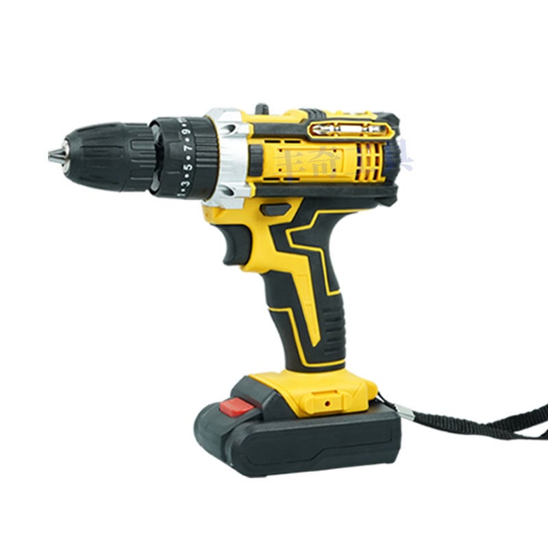 21V ръчна ударна бормашина с двойна скорост и три функции, презареждаема литиева батерия, самозаключващ патронник, четков мотор