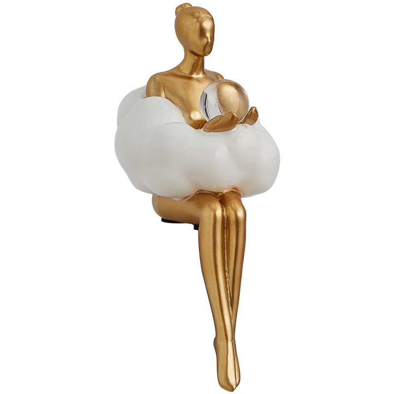 Figura od smole – Cloud Girl u baletu, moderan minimalistički ukras za dnevni boravak ili stol; Materijal: smola; Stil: modern i minimalistički; Poklon: vjenčanje, rođendan, diplomski