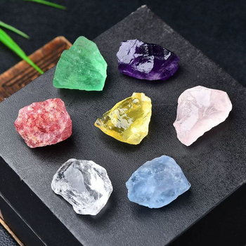 Кристални сурови камъни с естествена смес, седемзвездна подредба, дифузионни камъни за украса, насипно опаковани
