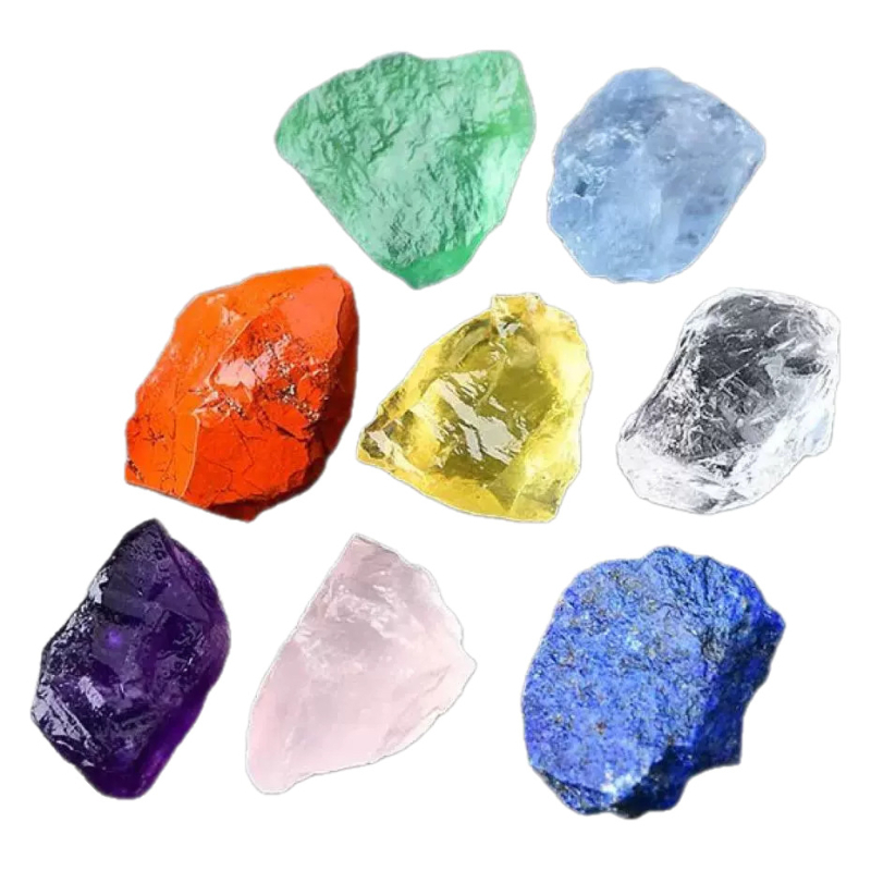Кристални сурови камъни с естествена смес, седемзвездна подредба, дифузионни камъни за украса, насипно опаковани