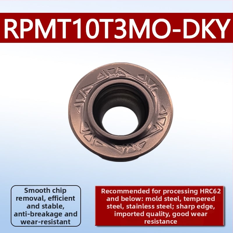 Dykay RCMT0602MO фрезова вставка, R3R4R5, неръждаема стомана, серия R фрези