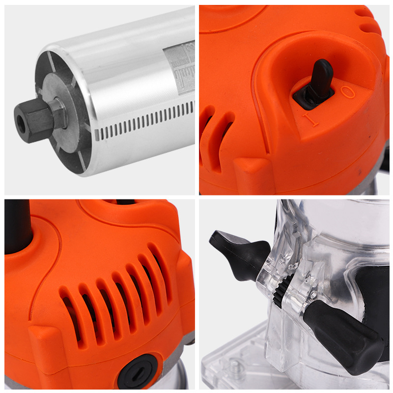 Ξυλουργική φρέζα με κινητήρα brushless από καθαρό χαλκό, 220V τροφοδοσία μέσω πρίζας, σειρά για ξυλουργικές εφαρμογές