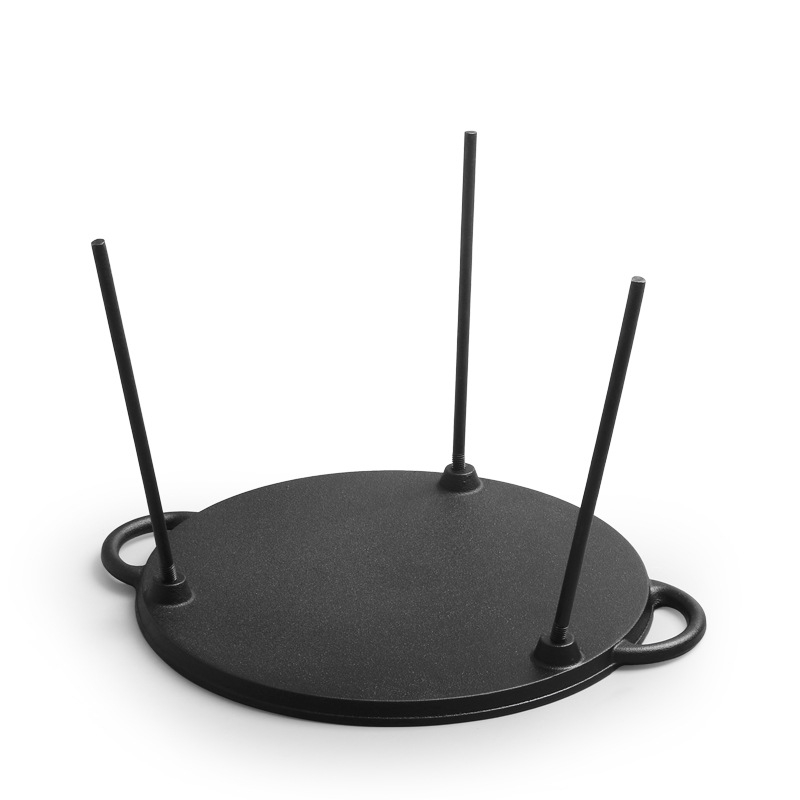 Liveni čelični grill tiganj s tri noge, okrugli, za kampiranje na otvorenom i roštiljanje, s odvojivom funkcijom, 3,7 kg