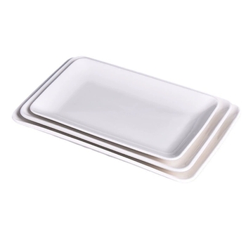 Keramički četverokutni tanjur za sushi, glazirana površina, moderan minimalistički stil, mikrovalna pogodna