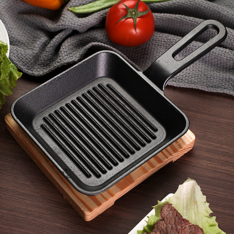 Kvadratna ploča od lijevanog željeza za grill, non-stick i jednostavna za čišćenje