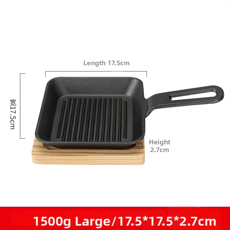 Kvadratna ploča od lijevanog željeza za grill, non-stick i jednostavna za čišćenje