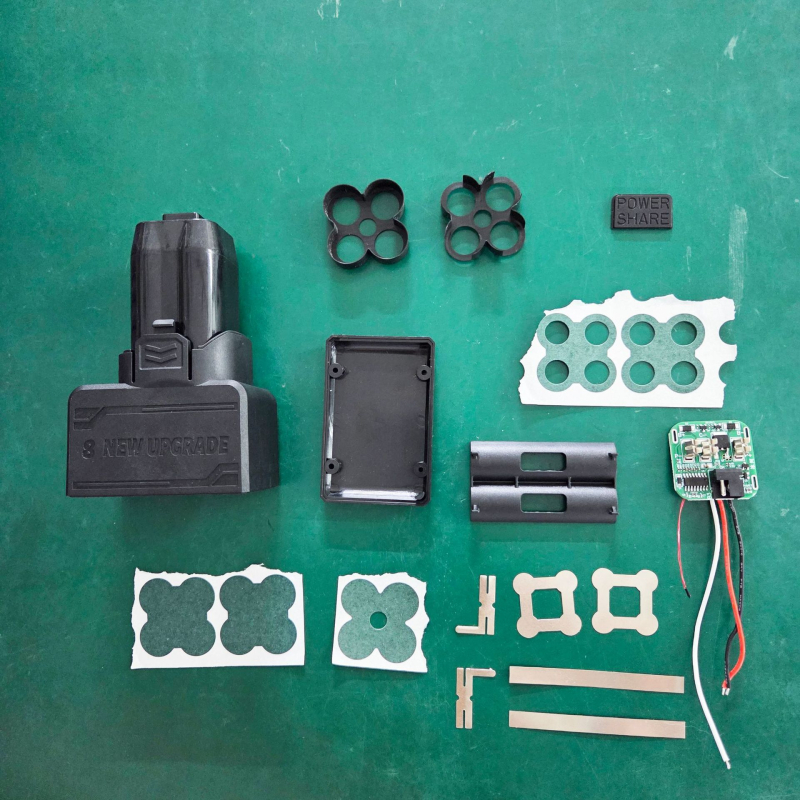 Komplet kućišta baterije i zaštitna ploča za električnu bušilicu; plastično kućište; kompatibilno s 18V/16.8V