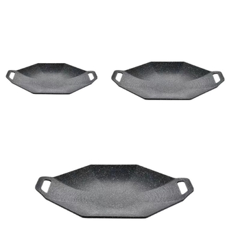 Maifan kamen grill tiganj za kampiranje - osmerokutni oblik, aluminijska legura, prenosni, neprijanjajući, lako se čisti