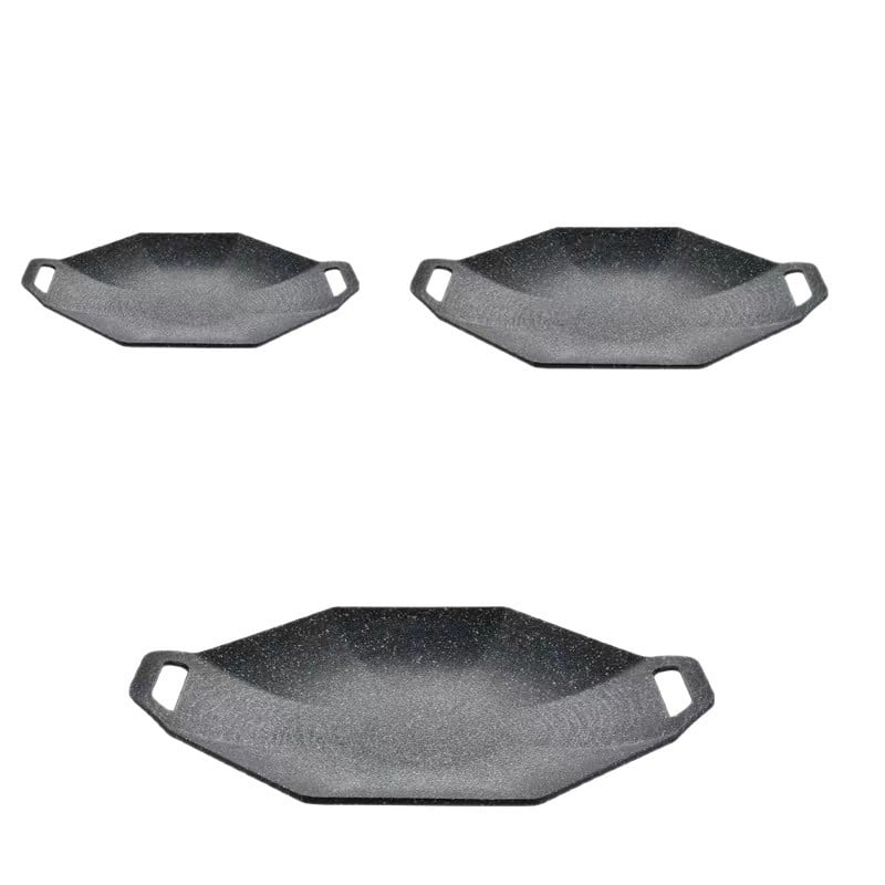 Maifan kamen grill tiganj za kampiranje - osmerokutni oblik, aluminijska legura, prenosni, neprijanjajući, lako se čisti