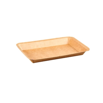 Еднократна правоъгълна чиния от крафт хартия за барбекю