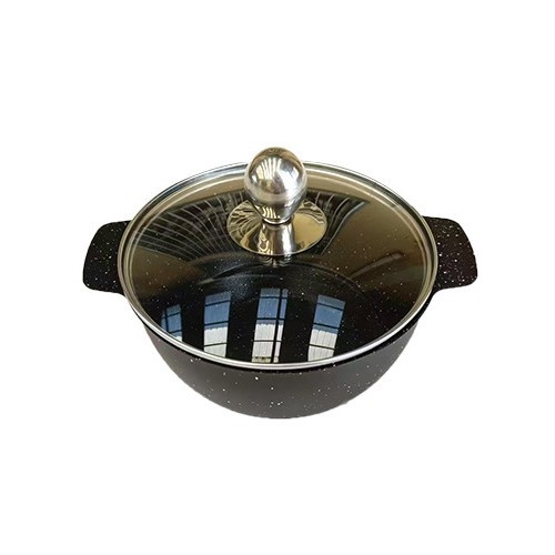 Kombinirani lonac Shabu-Shabu i BBQ, aluminij, okrugli oblik, 1.1 kg, korejski stil, neprijanjajući