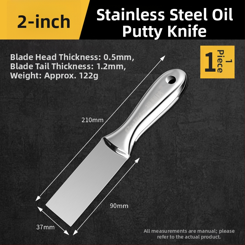 Jednokomponentni gleter nož od nehrđajućeg čelika, jedinstven dizajn, scraper i lopatica za žbukanje, alat za bojanje