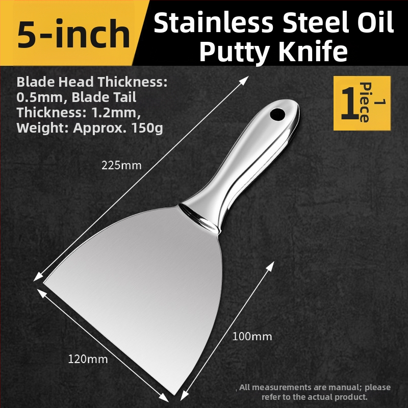 Jednokomponentni gleter nož od nehrđajućeg čelika, jedinstven dizajn, scraper i lopatica za žbukanje, alat za bojanje