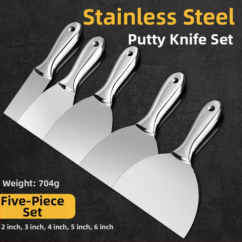 Jednokomponentni gleter nož od nehrđajućeg čelika, jedinstven dizajn, scraper i lopatica za žbukanje, alat za bojanje