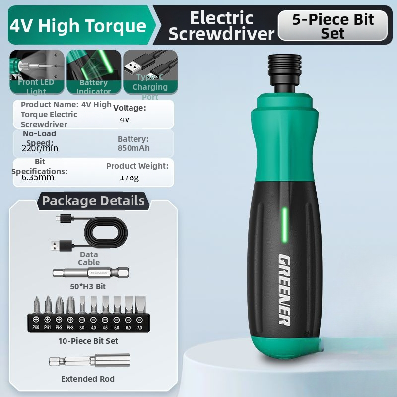 Töltésre újratölthető elektromos csavarhúzó, kompakt, multifunkcionális, keresztfej-kompatibilis, 15V, autóelektronikai alkalmazásokhoz