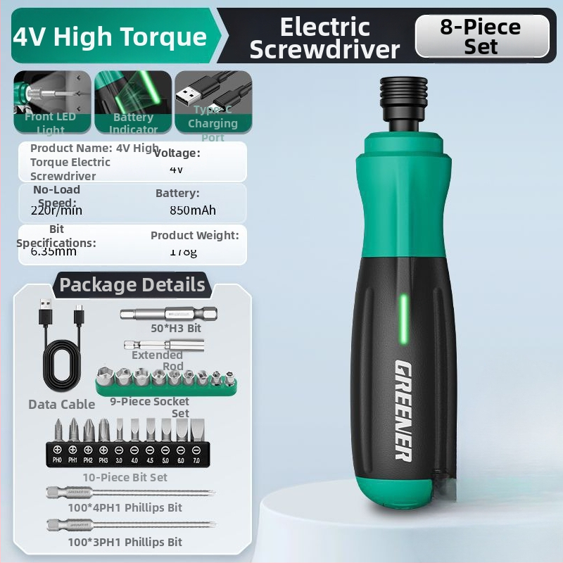Töltésre újratölthető elektromos csavarhúzó, kompakt, multifunkcionális, keresztfej-kompatibilis, 15V, autóelektronikai alkalmazásokhoz