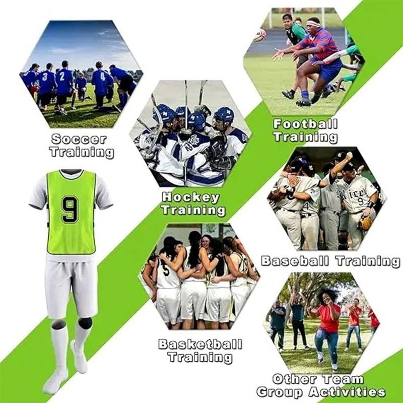 Prilagođene futballske trening prsluke s bambusovim vlaknom, unisex, za sve sezone, s mogućnošću prilagodbe