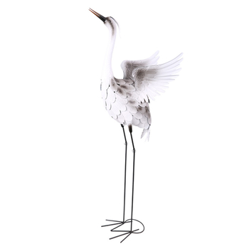 Stojeća skulptura crane, kineskog stila, od željeza, za vanjski vrt i ribnjak pejzažni dekor