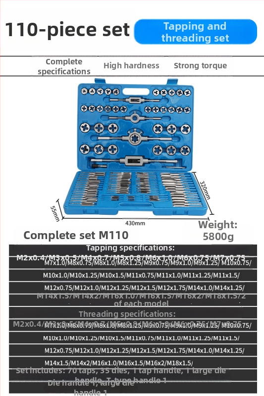 Ručni set za navoj s ručnim držačem alata i bitom – Ručni set za navoj, model F76THTMHH99S58, Marka Other, Preciznost Other