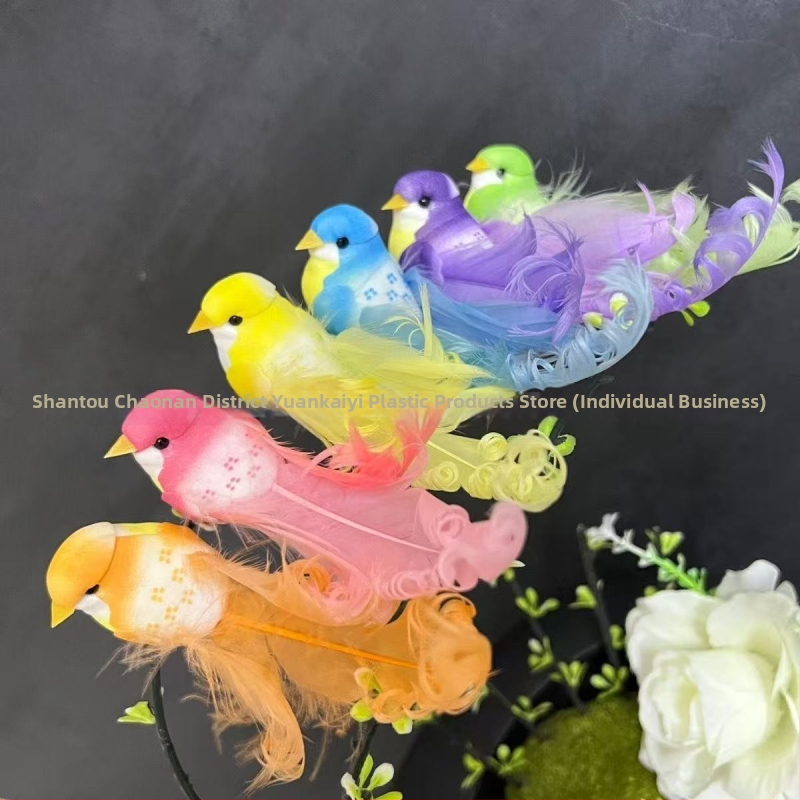 Decor cu păsări în formă de animal, lucrat manual, material bule, stil chinezesc nou, potrivit ca dar de Ziua Copilului