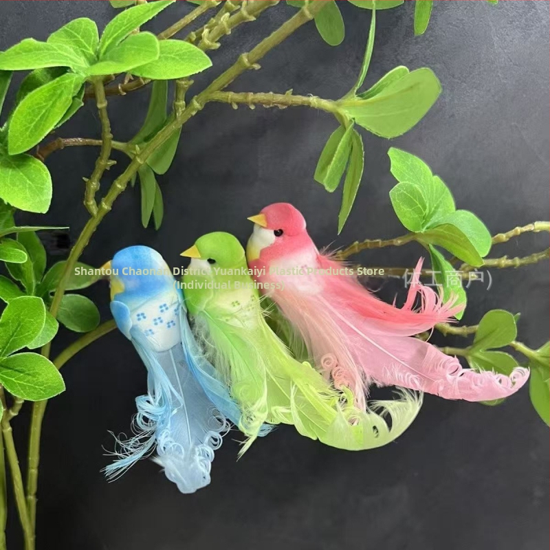 Decor cu păsări în formă de animal, lucrat manual, material bule, stil chinezesc nou, potrivit ca dar de Ziua Copilului