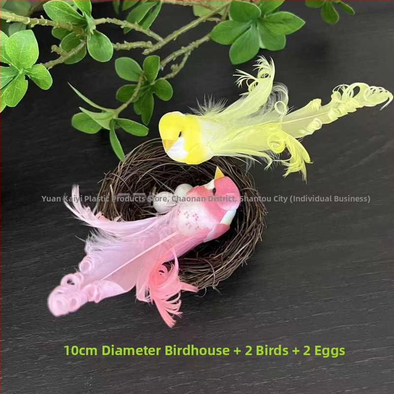 Decor cu păsări în formă de animal, lucrat manual, material bule, stil chinezesc nou, potrivit ca dar de Ziua Copilului