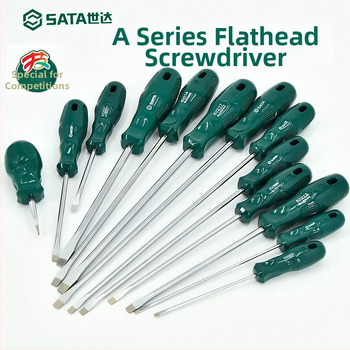 Plochý skrutkovač s plastovou rúčkou, séria A, model 62202-222, chróm-vanadová oceľ, silný magnet