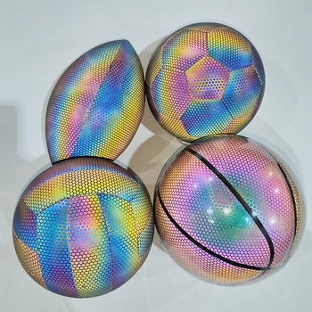 Futbolska lopta No.5 od PU, šivana strojem, reflektivna površina, pogodna za treninge i utakmice nogometa, košarke i odbojke.