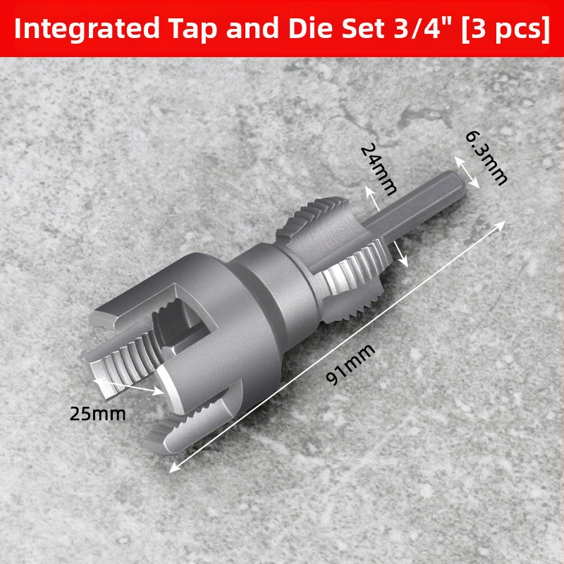 Dane nástroj na trubky PPR – integrované vnútorné a vonkajšie závity, sada závitovania pre PPR rúry