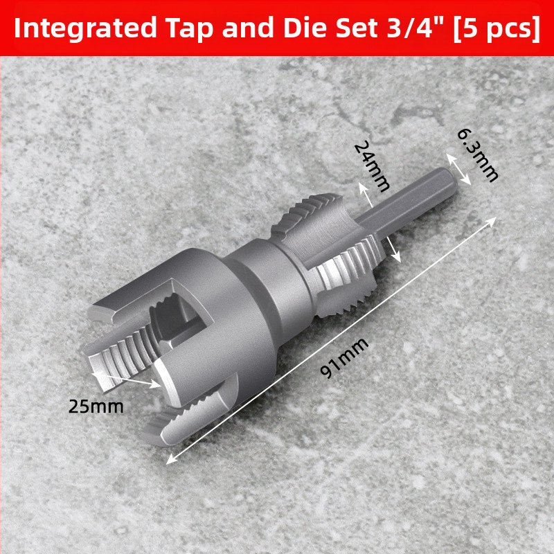 Dane nástroj na trubky PPR – integrované vnútorné a vonkajšie závity, sada závitovania pre PPR rúry