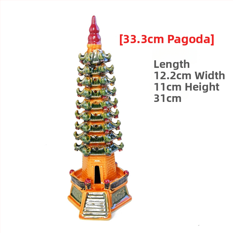 Keramická pagoda pre akvárium – mikro krajina s bonsajom, ručná výroba, nový čínsky štýl