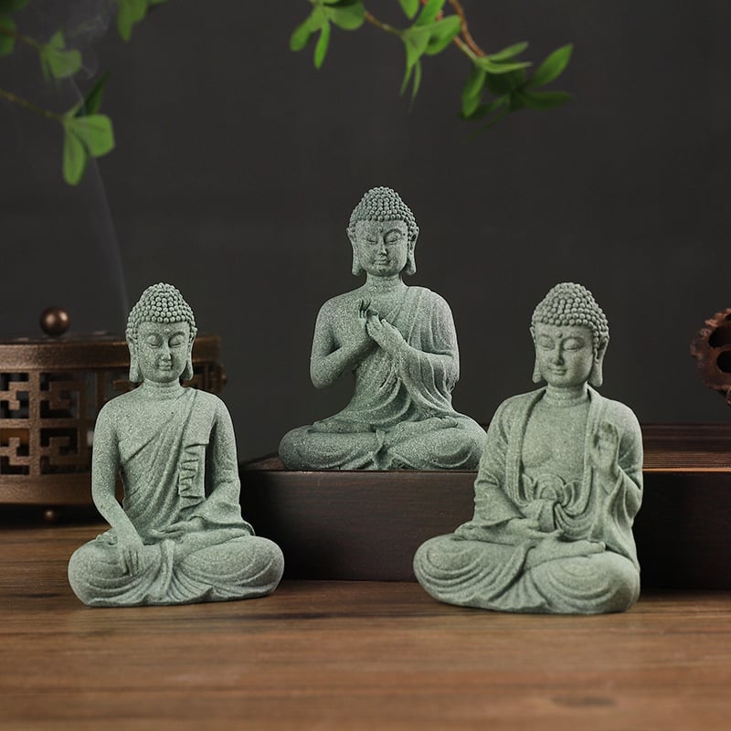 Statuie Buddha din piatră în stilul nou chinezesc – Sculptură