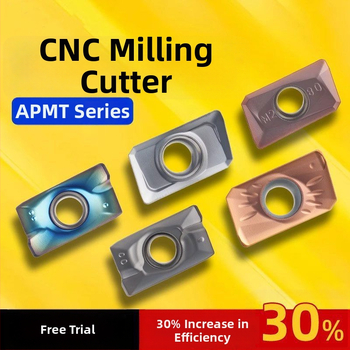 CNC фрезова пластина APMT1135/1604 – бърз подачен ход, закалена, радиус на заобляне R0.8, за неръждаема стомана и чугун