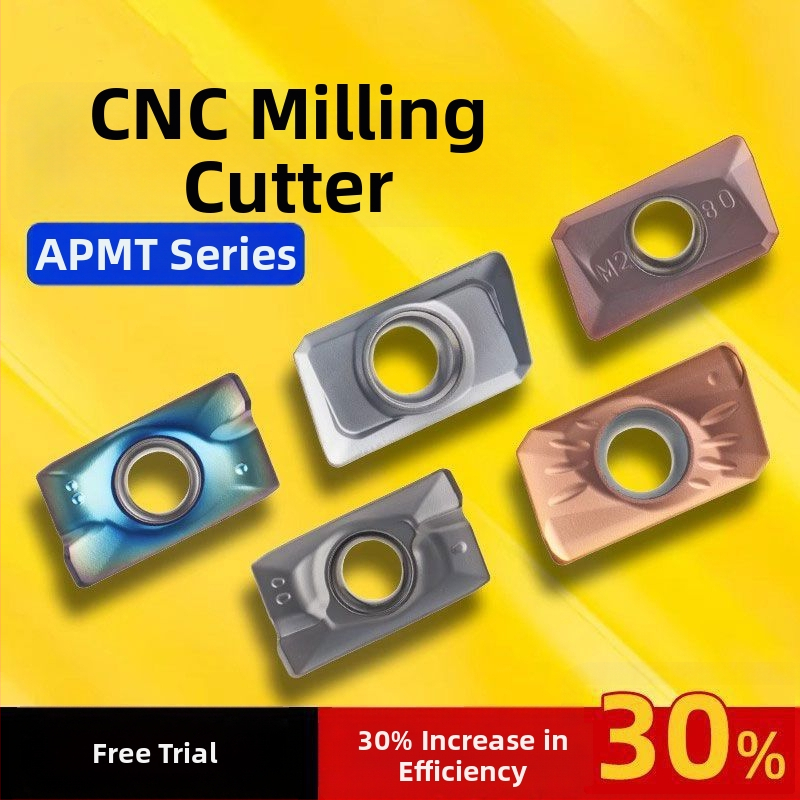 CNC фрезова пластина APMT1135/1604 – бърз подачен ход, закалена, радиус на заобляне R0.8, за неръждаема стомана и чугун