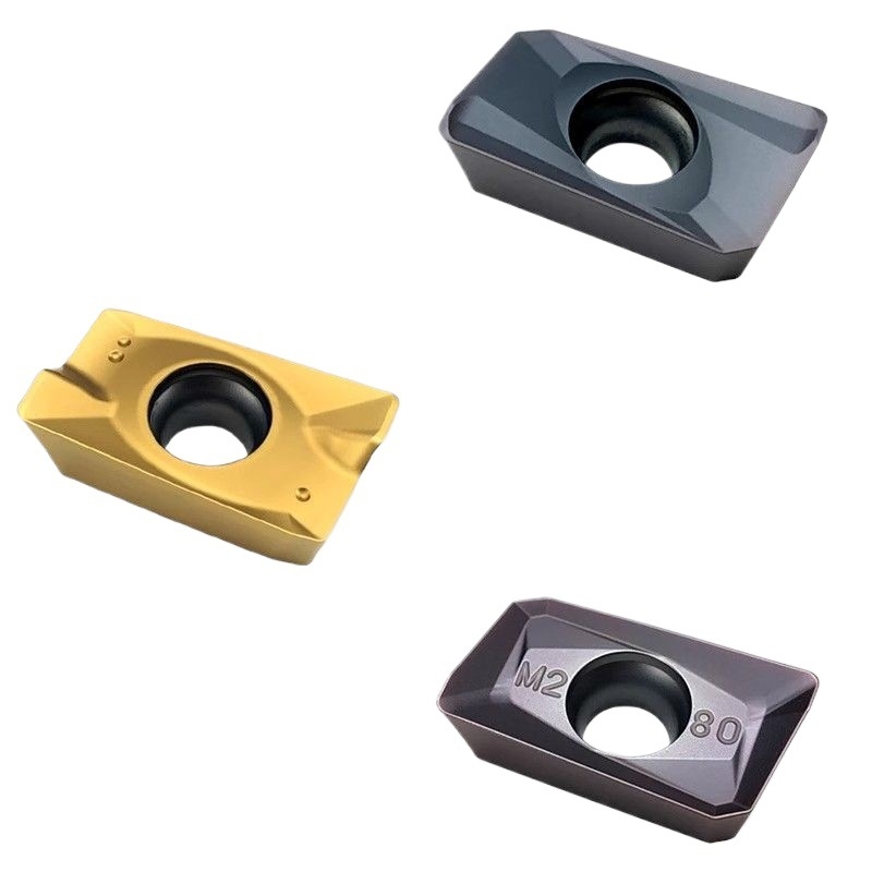 CNC фрезова пластина APMT1135/1604 – бърз подачен ход, закалена, радиус на заобляне R0.8, за неръждаема стомана и чугун